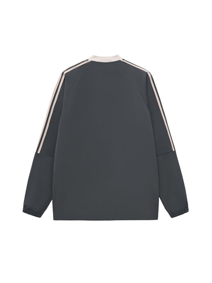 Color-Block V-Neck Long-Sleeve T-Shirt Womans