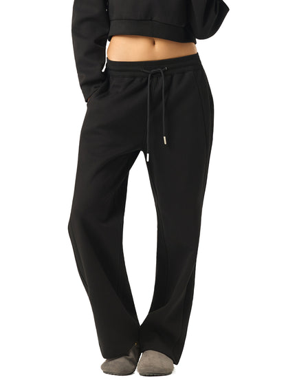 Womans Essential Drawstring Straight-Leg Sweatpants