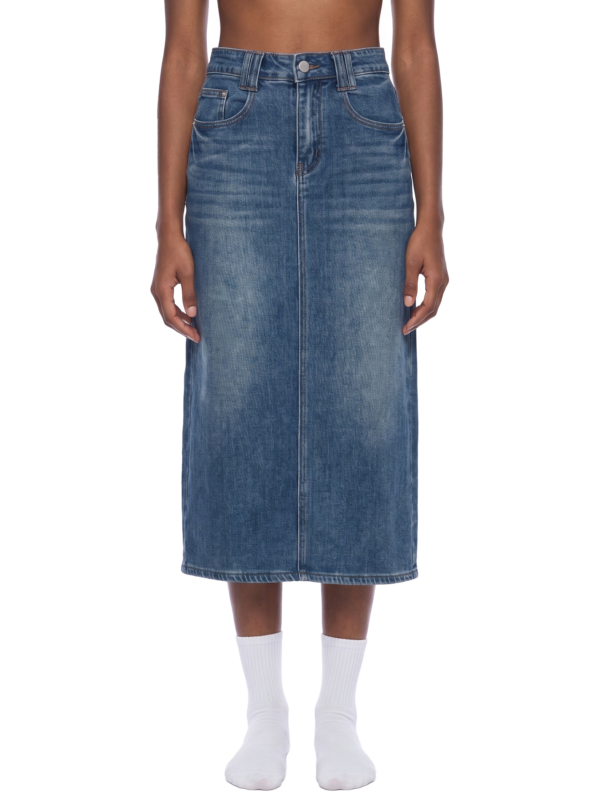 Vintage Wash Denim Skirt