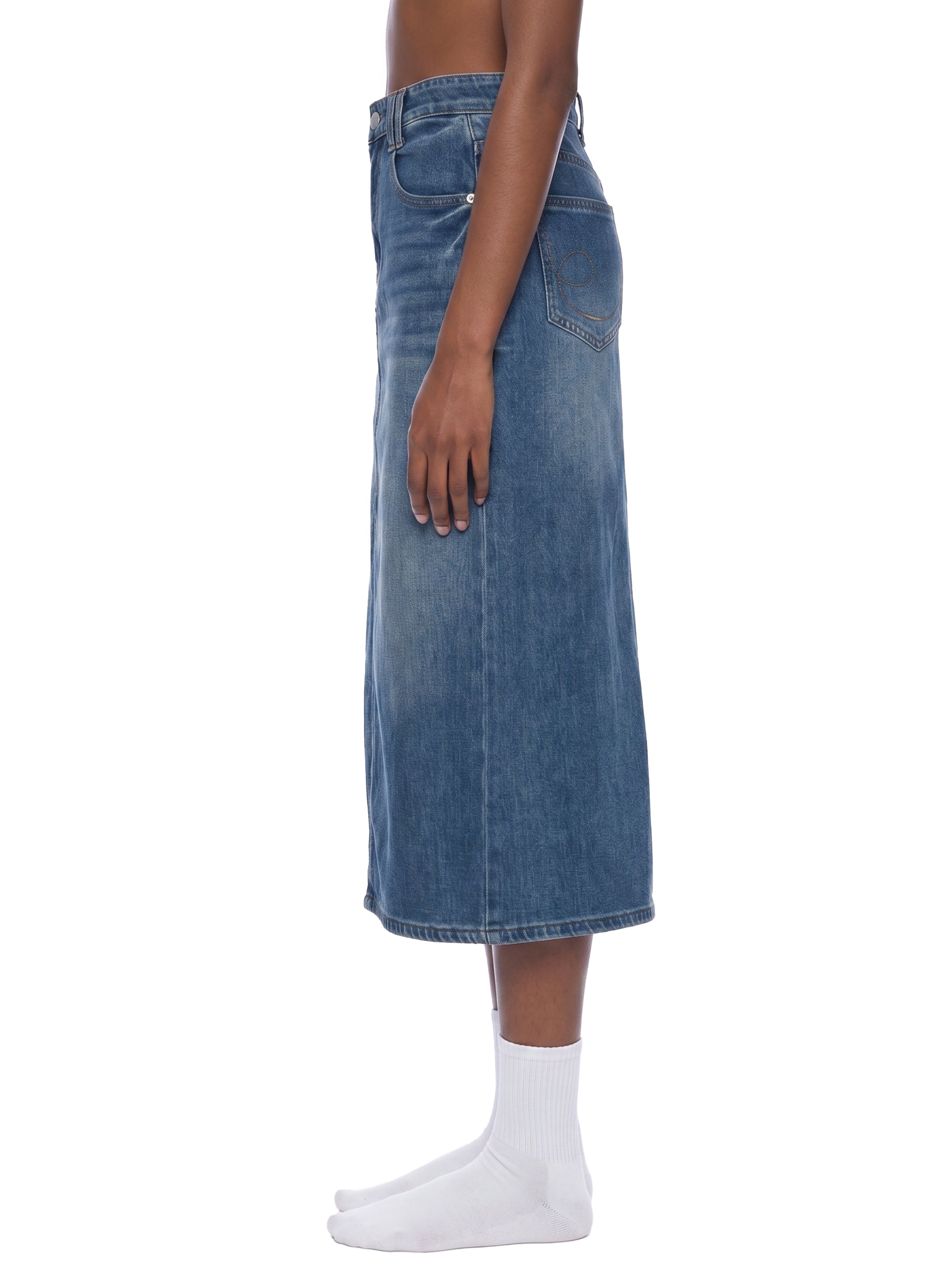 Vintage Wash Denim Skirt