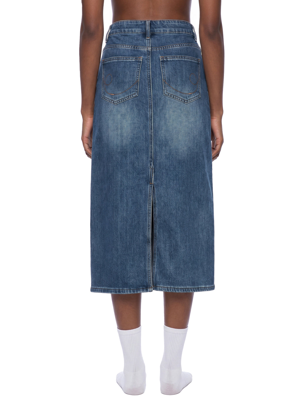 Vintage Wash Denim Skirt