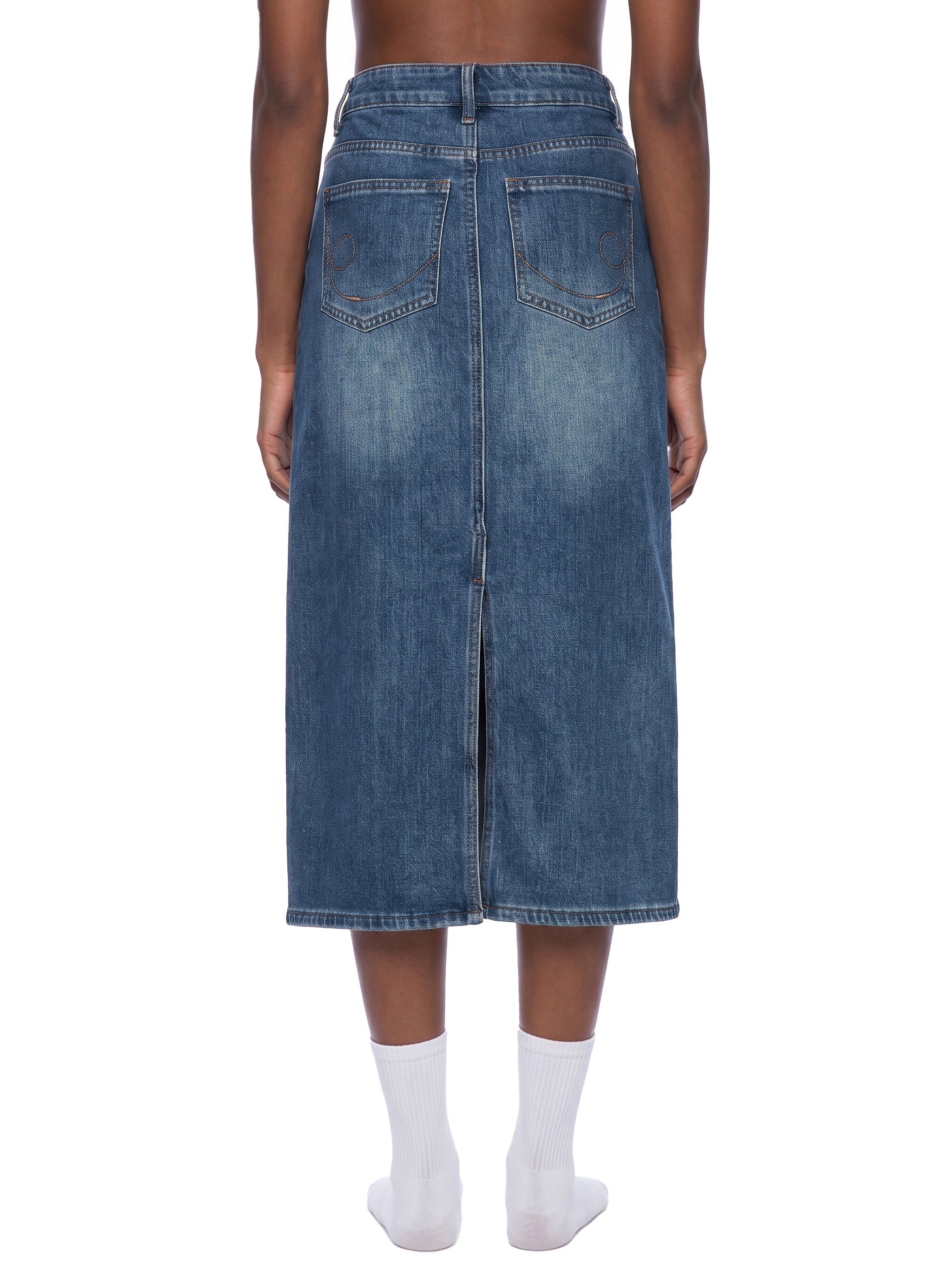Vintage Wash Denim Skirt