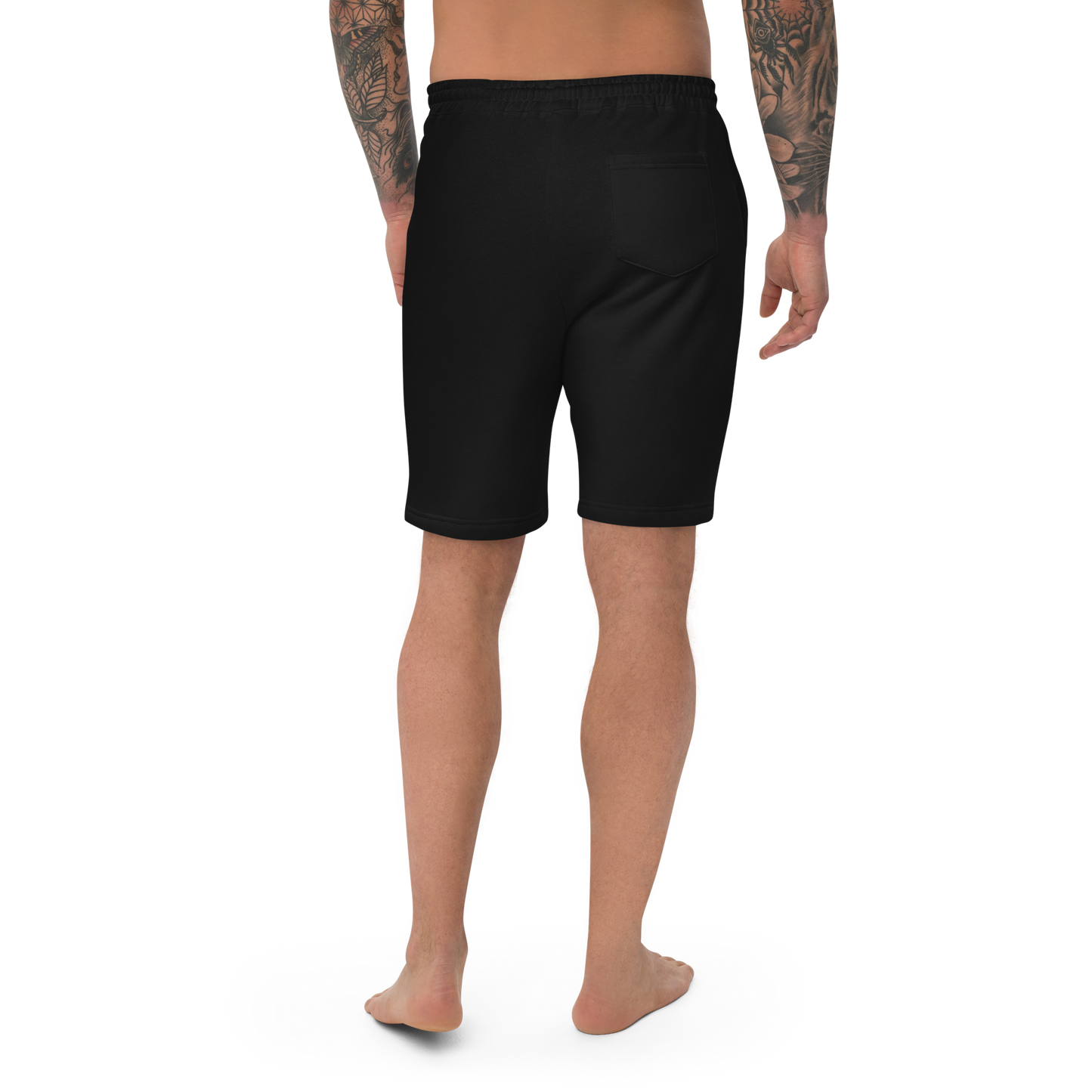 Men's Leao Black Leao Valentine fleece shorts with Double Print