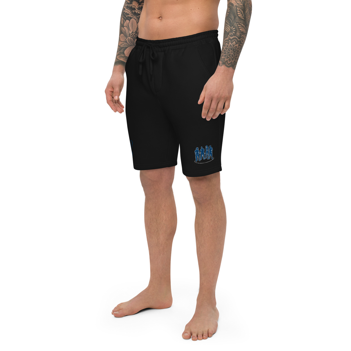 Men's Leao Black Leao Valentine fleece shorts with Double Print