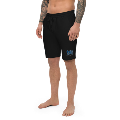 Men's Leao Black Leao Valentine fleece shorts with Double Print