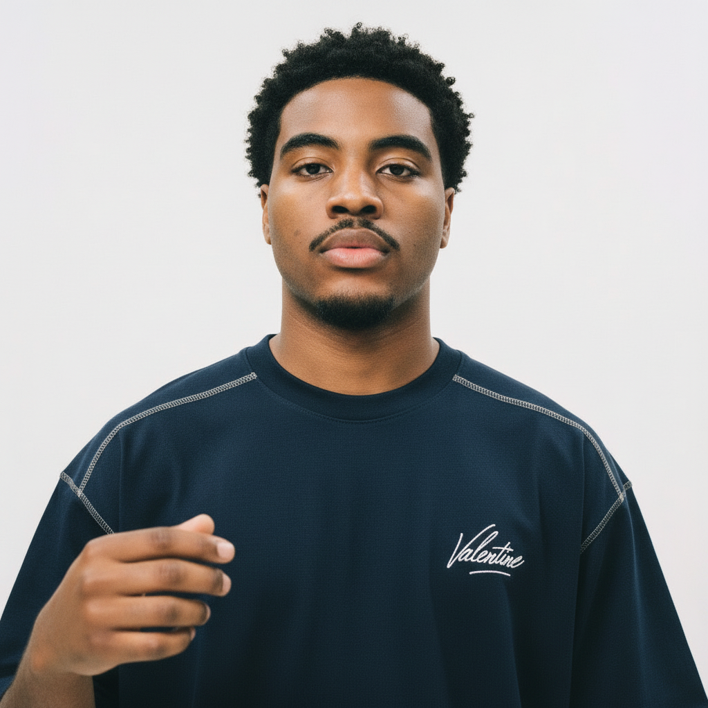 Oversized Contrast-Stitched Cotton Tee