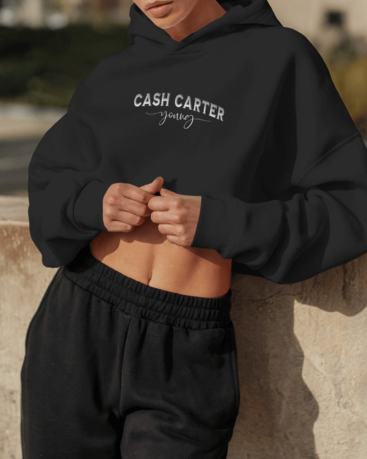 Womans CASH CARTER Fleeced Tracksuit Boxy Hoodie