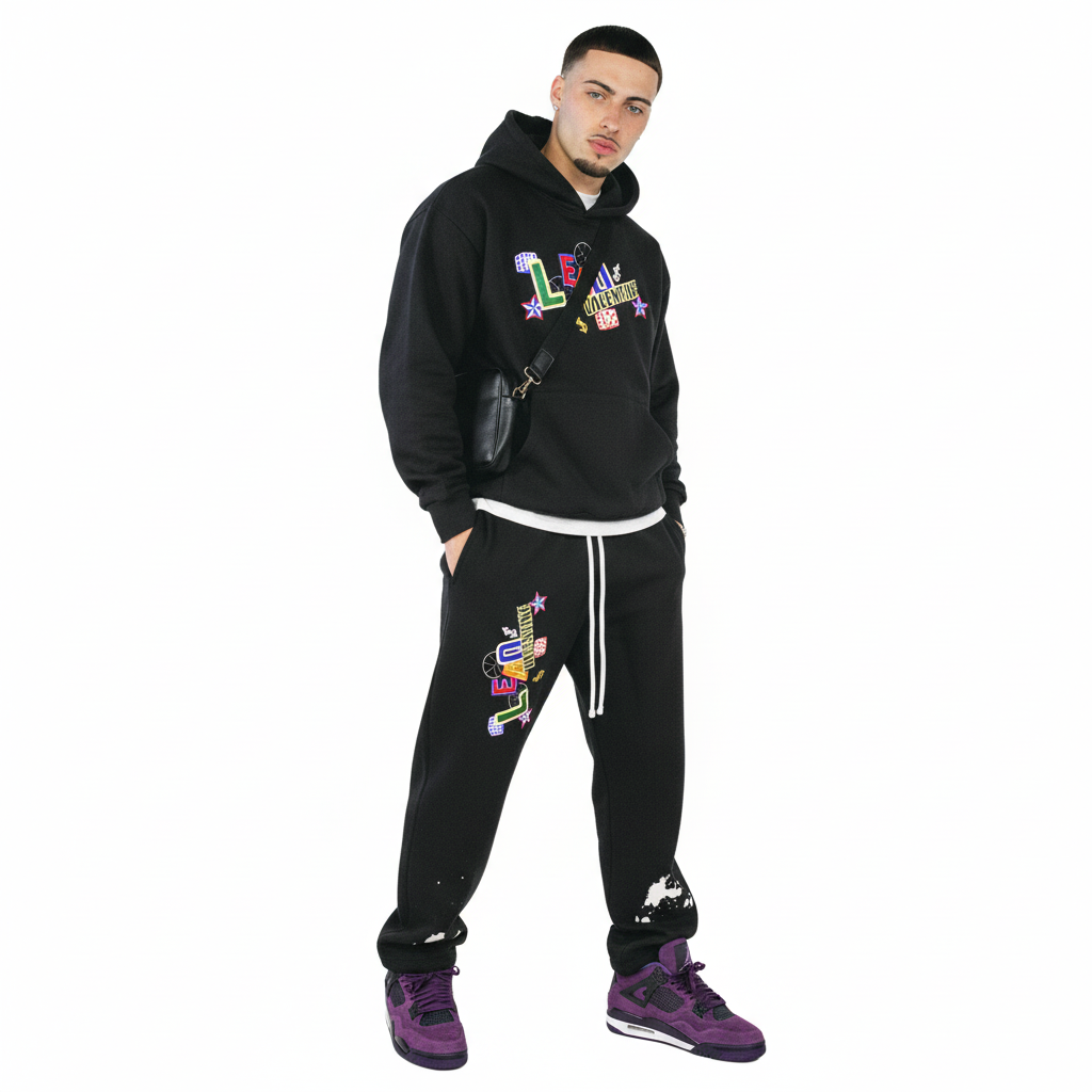 Mens Boxy Oversized Hoodie- Playful
