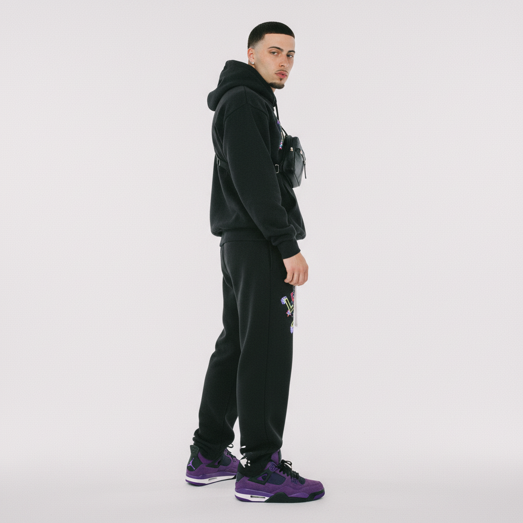 Mens Boxy Oversized Hoodie- Playful