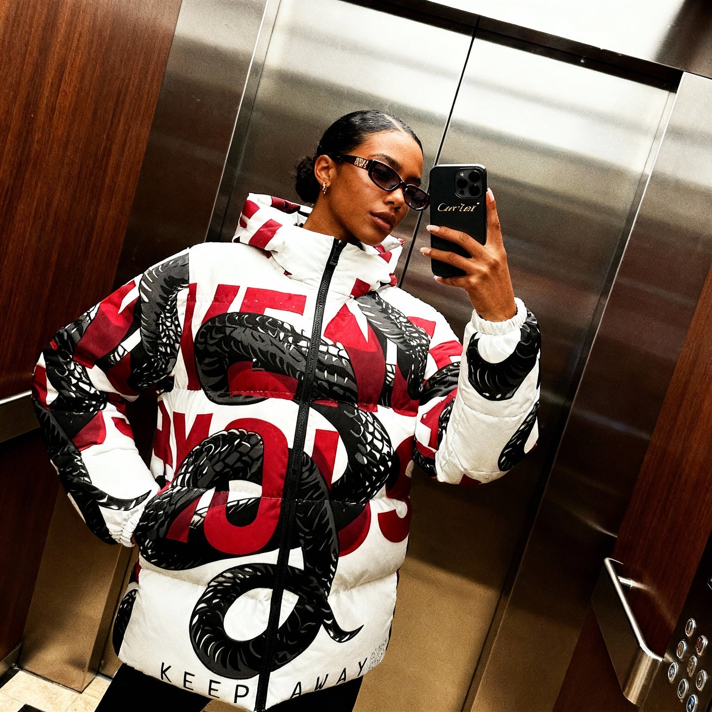 Womans Red Kundalini Snake Jacket