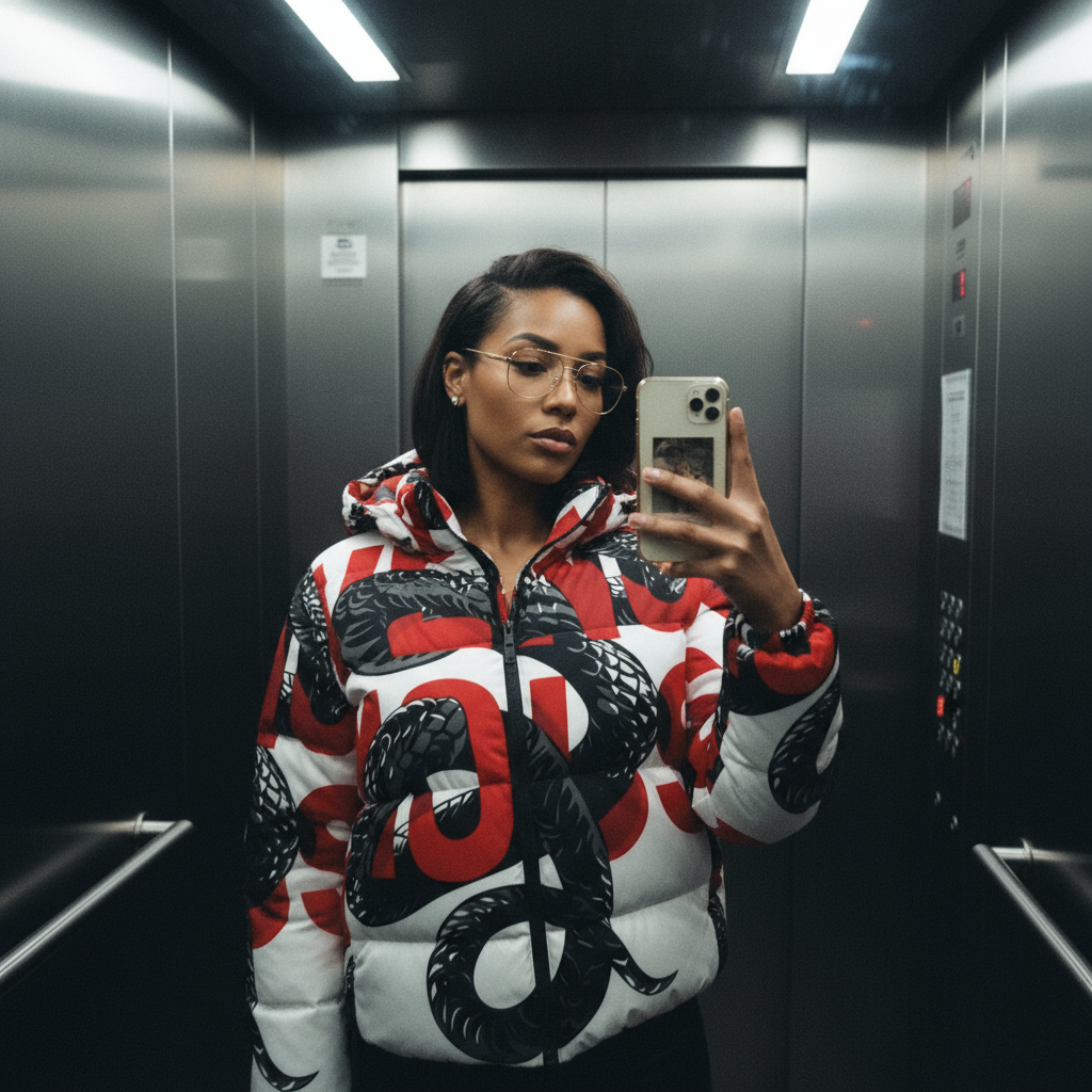 Womans Red Kundalini Snake Jacket