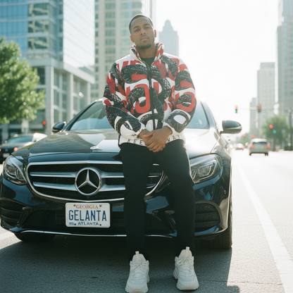 Mens Red Kundalini Snake Jacket