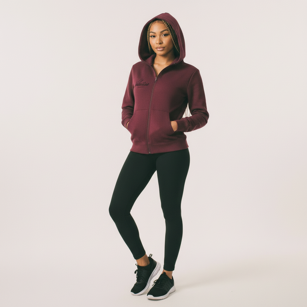Womans Essential High Neck  Hoodie
