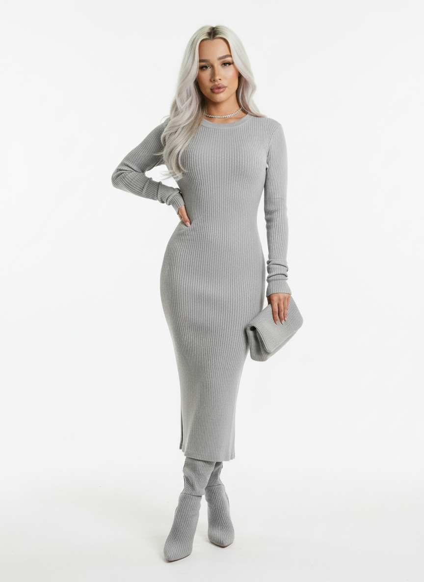 Dyed Washed Slit Maxi Dress