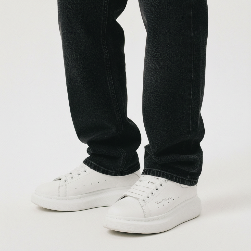Mens Upper Class Smart Shoes In Pure White